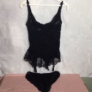 Woman’s lacy teddy and panties